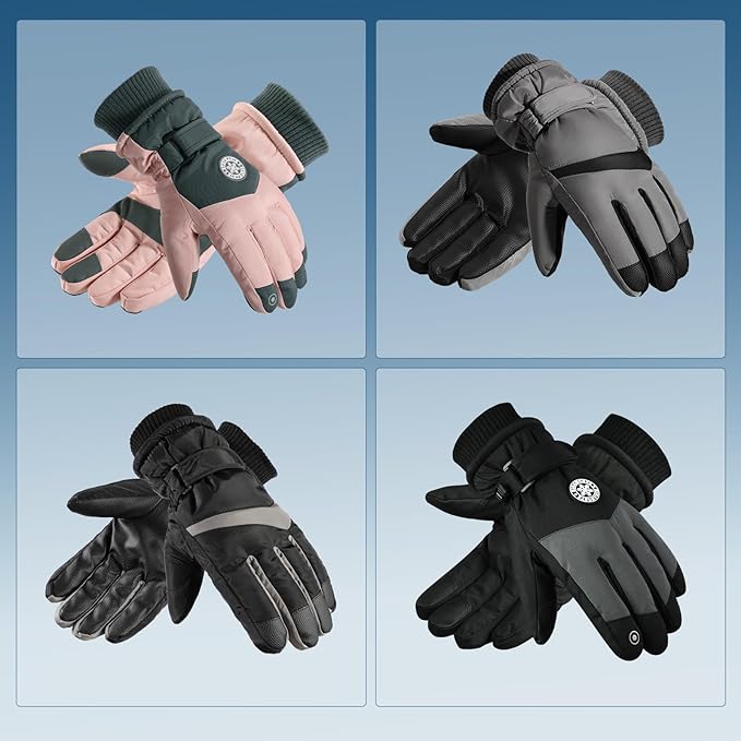 Comfortable black fleece gloves with touchscreen fingertips, perfect for winter adventures