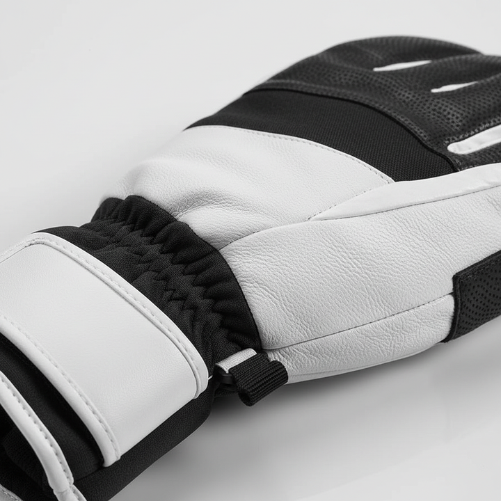 Unisex black FrostGrip insulated winter sports mittens with adjustable wrist strap, ideal for snow gear
