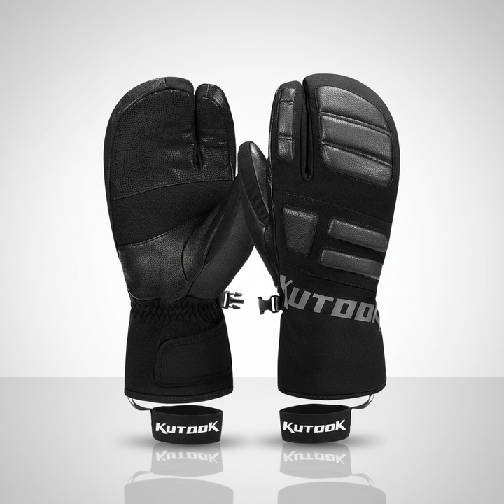 Ergonomic FrostGrip winter sports mittens, unisex and warm, designed for maximum grip and comfort
