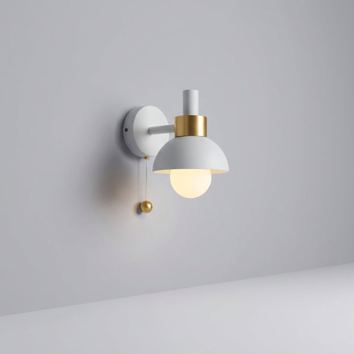 Pastelume wall sconce mounted in a child's room, casting a soft, ambient glow, great for home decor.