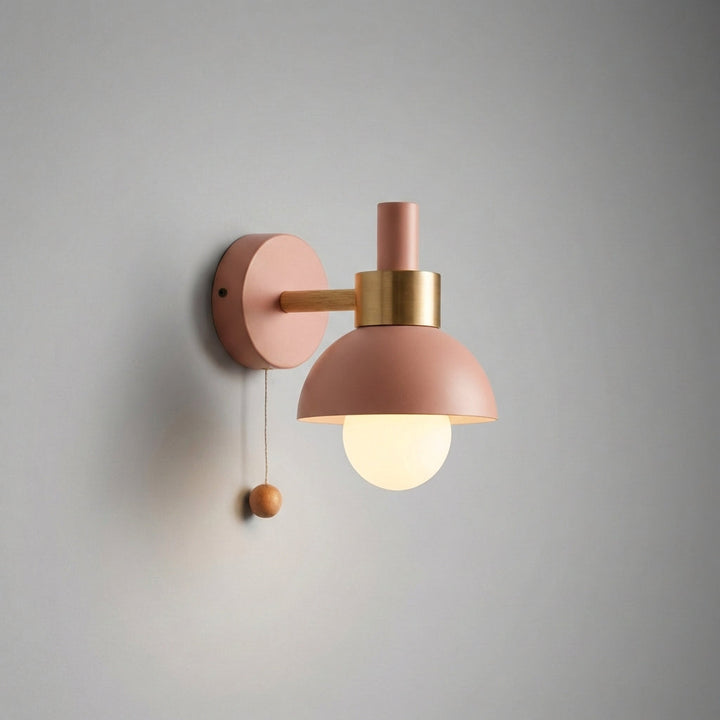 Decorative Pastelume wall sconce, a pastel lamp designed for kids' spaces with easy-to-use pull switch.