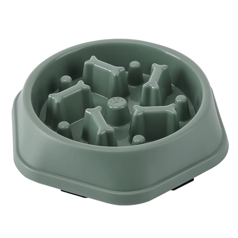 Durable anti-bloat pet slow feeder bowl. A dog food puzzle for healthy eating, digestion & controlled portion feeding.