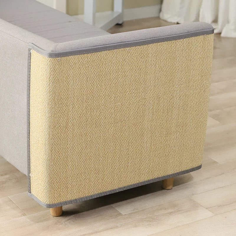 Heavy-duty anti-scratch protector for furniture, PawsGuard shield effectively stops pet claws from damaging sofas & chairs. Clear design.