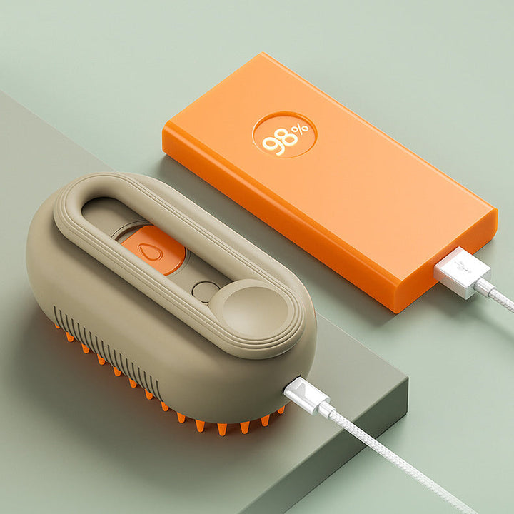 Multi-functional pet care tool: Nano Mist brush for grooming, massaging, and keeping your pet's fur pristine.