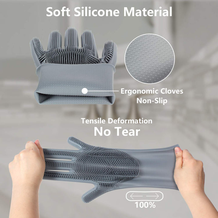 Ergonomic pet grooming glove designed for comfortable de-shedding, fur removal, and pet massage.
