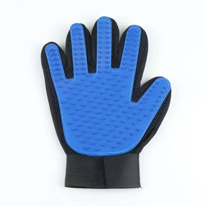 Durable pet grooming glove, perfect for dog brushing, cat brushing, and shedding control