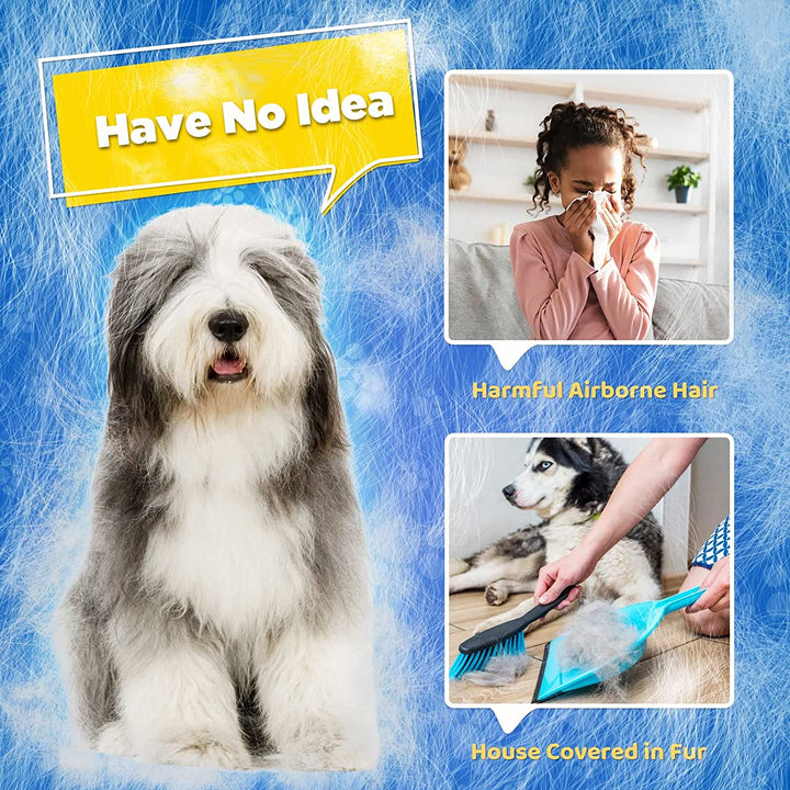 Hand wearing a pet grooming glove, demonstrating its use as a dog brush & cat brush