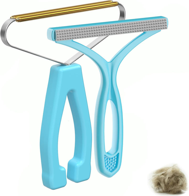 Pet hair remover tool, ergonomic design, for quick home upholstery cleaning