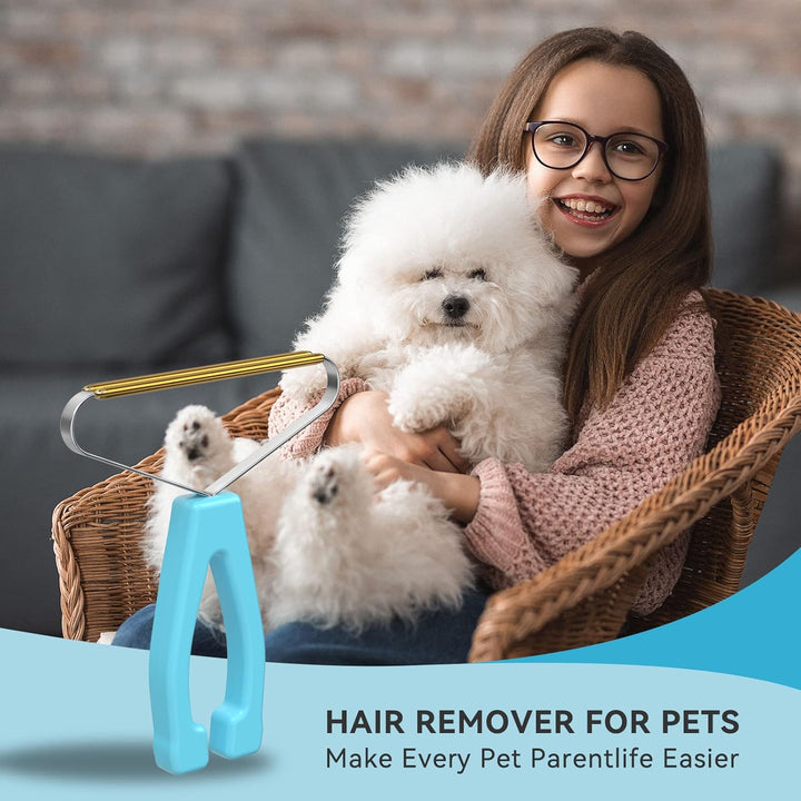 Close-up of pet hair remover, lint cleaner for furniture and car interiors