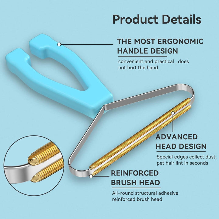 Pet hair remover for home and auto, versatile lint cleaner for fabric surfaces
