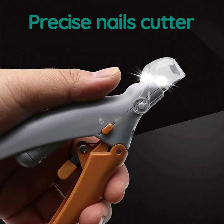 Home pet grooming tool: LED dog & cat nail clipper with quick sensor for safe, precise, and easy trimming.