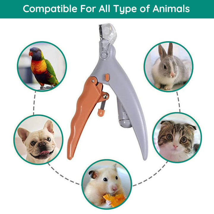 Durable dog nail trimmer with safety guard and quick sensor light. A must-have pet grooming accessory.
