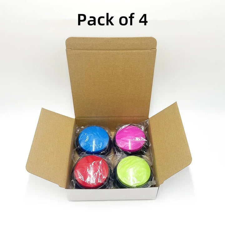 Dog buttons for communication: recordable sounds to help your pet express themselves clearly.