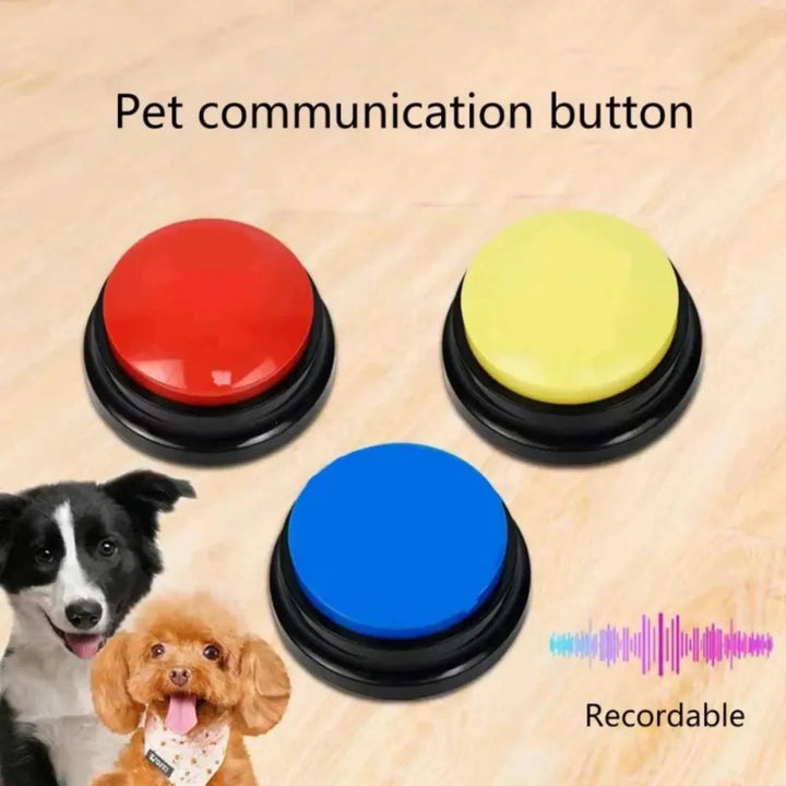 Voice recorder buttons for dogs, enabling pet parents to train their canine companions effectively.