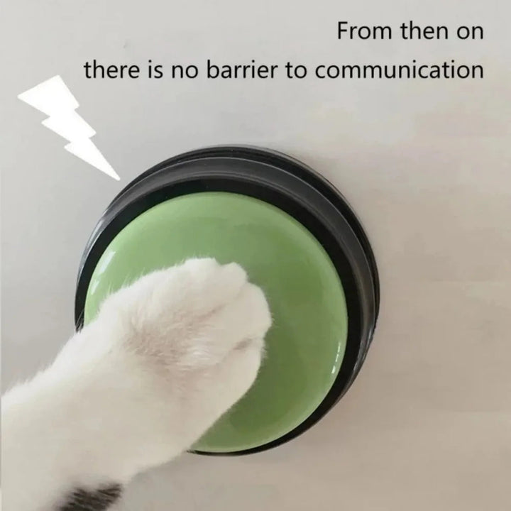 Interactive pet toy: talking buttons for dogs to express needs & learn new words. Animal enrichment.