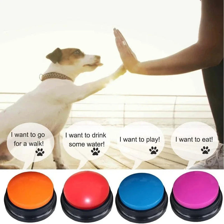 Teach your dog to talk with these recordable communication buttons. Great for pet training.