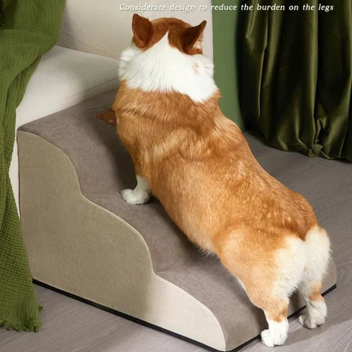 PetComfort dog stairs, a memory foam pet ramp for improved joint health and independent movement.