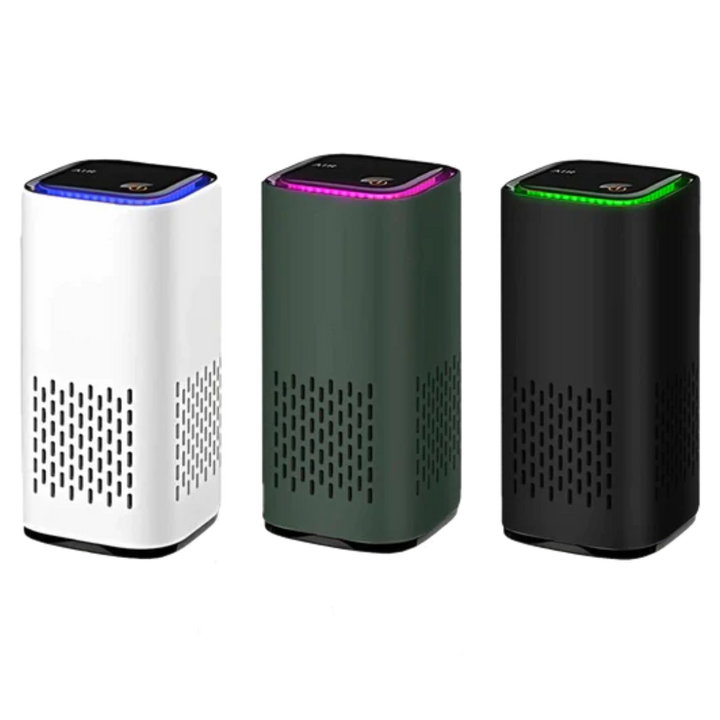 Quiet Pet Air Purifier with compact design, effectively eliminates pet odors for clean, fresh home air.