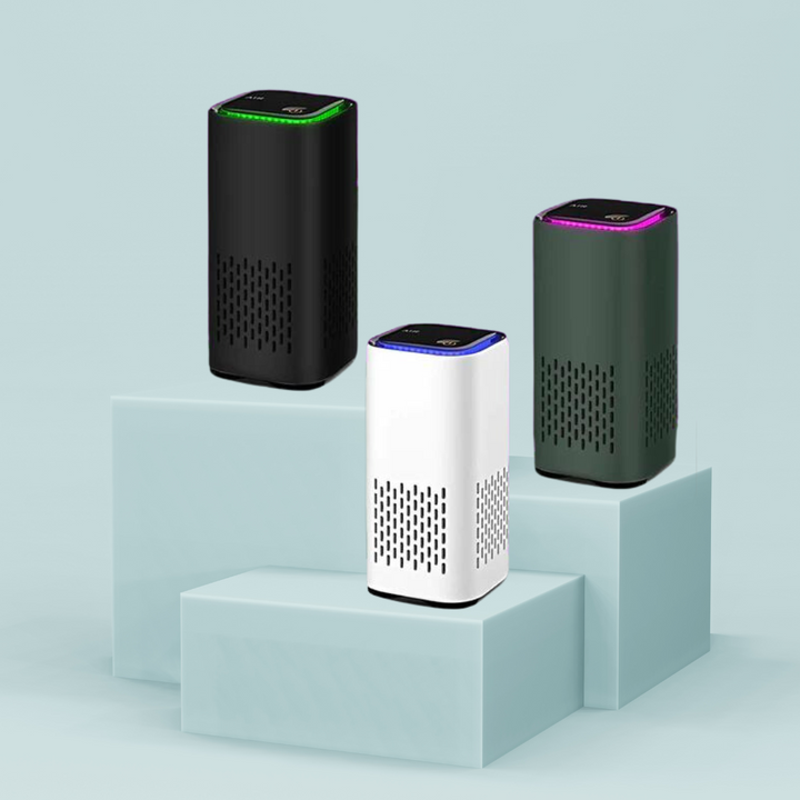 Modern Pet Odor Eliminator, compact air purifier designed for a fresh home & improved air quality.