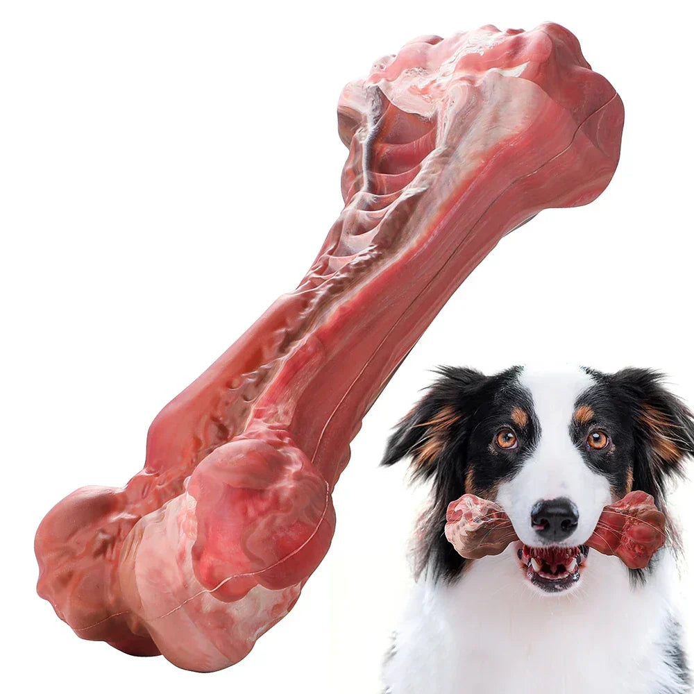 Dog chew toy for dental care; aids tartar control and keeps dog's teeth clean and healthy.