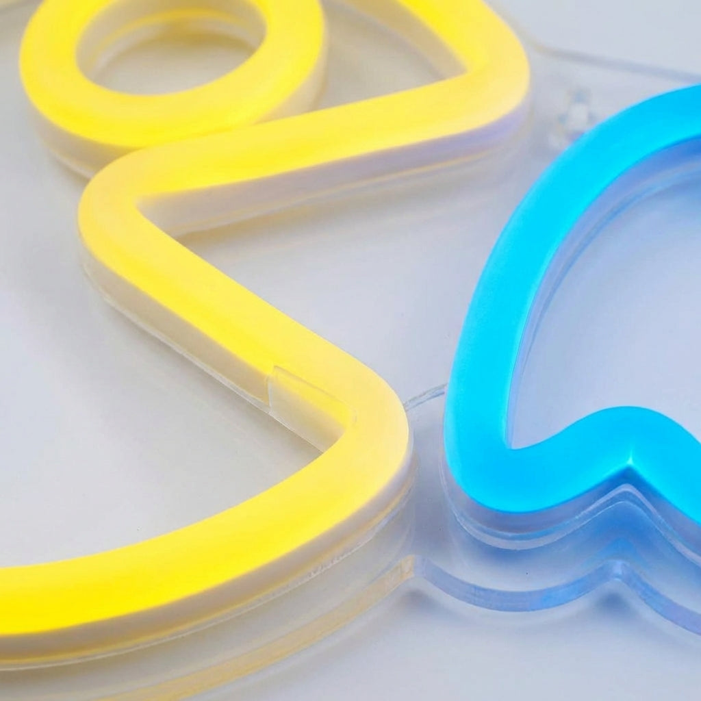 Spooky 'n Cute Ghost LED Neon Sign, Phantomix, ideal for playful decor and gift giving.