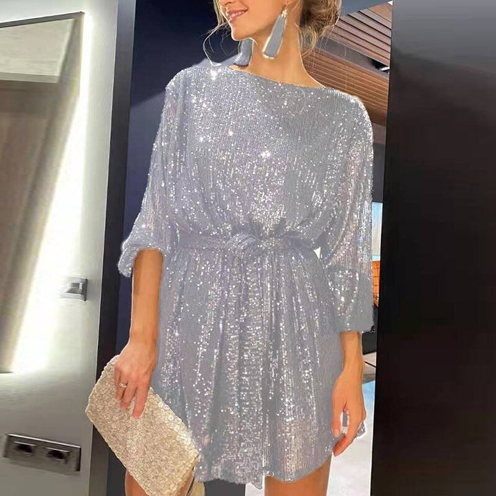Clara women's loose fit party dress, a playful & comfortable choice for any festive occasion. Fashionable evening wear.