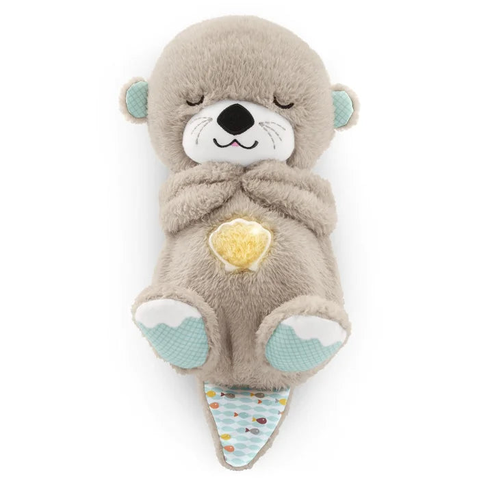 Plush Calming Otter toy with soothing breathing motion & gentle melodies for relaxation & stress relief.