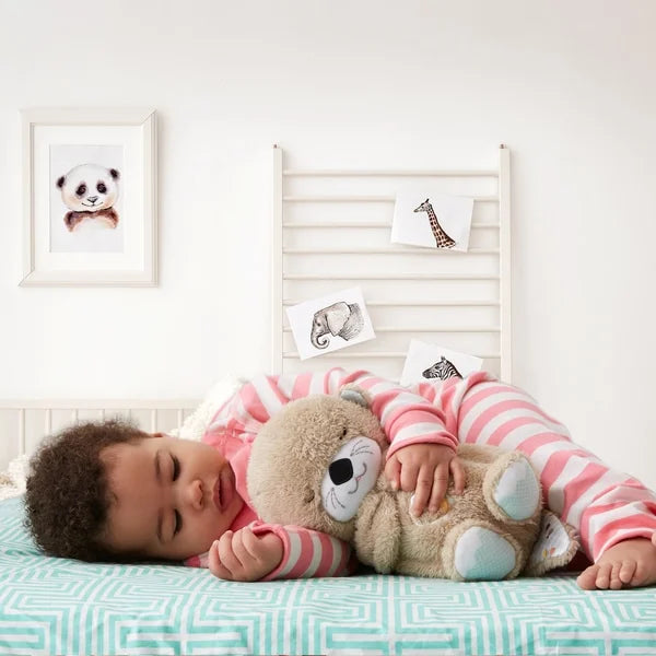Soothing breathing otter plush, the TranquilOtter. Plays gentle sounds & melodies, a perfect comfort toy.