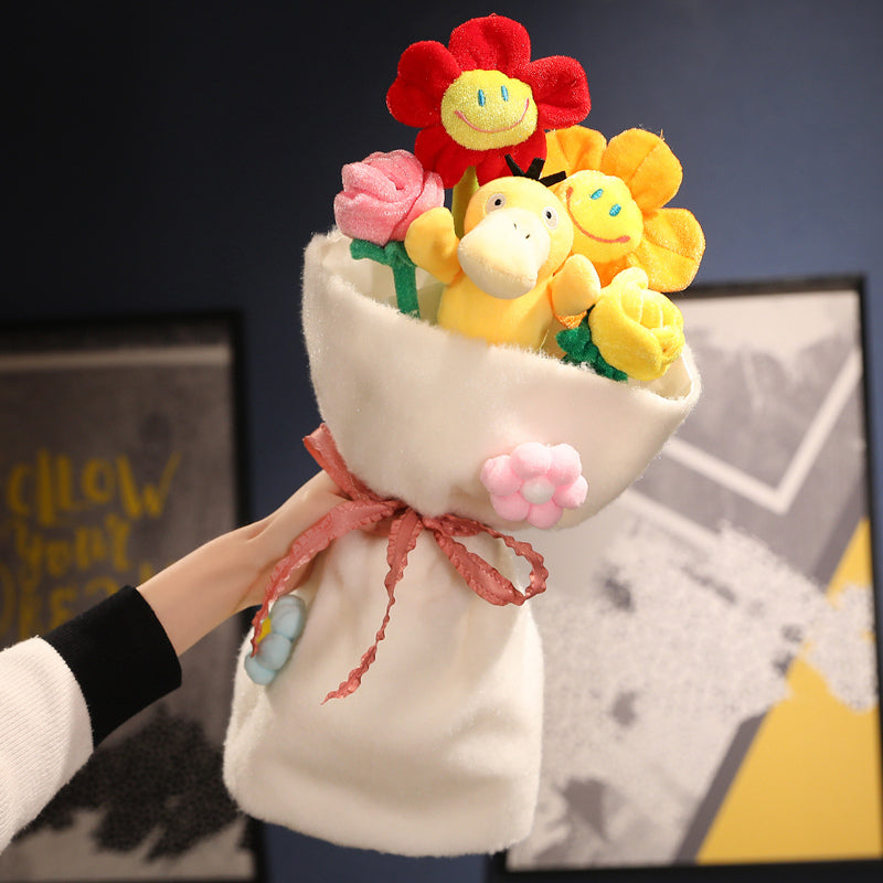 Cute character plush toy bouquet, an irresistible kawaii soft gift for kids & adults.