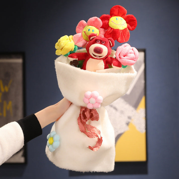 Kawaii plush character bouquet, a delightful & soft toy gift for all celebrations.