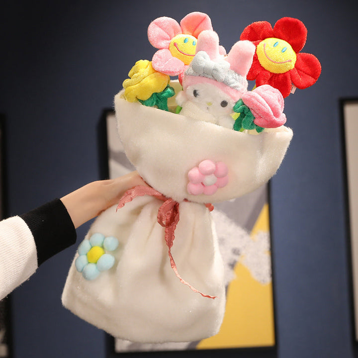 Adorable unisex plush toy character bouquet, a soft & huggable unique present.