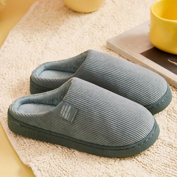 Premium women's plush comfort footwear, cozy and soft house slippers for indoor wear, perfect for home relaxation.