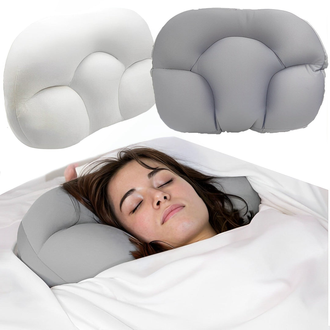 Plush DreamEase Ultra-Comfort sleep pillow for restful nights & deep relaxation. Ergonomic bedding.
