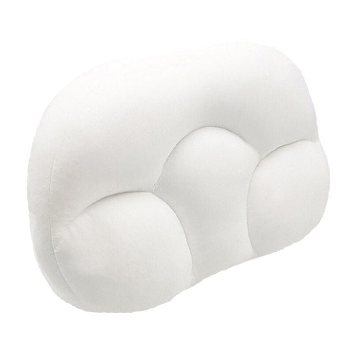 DreamEase Ultra-Comfort sleep pillow, offering ergonomic neck & back support for restful nights & health.