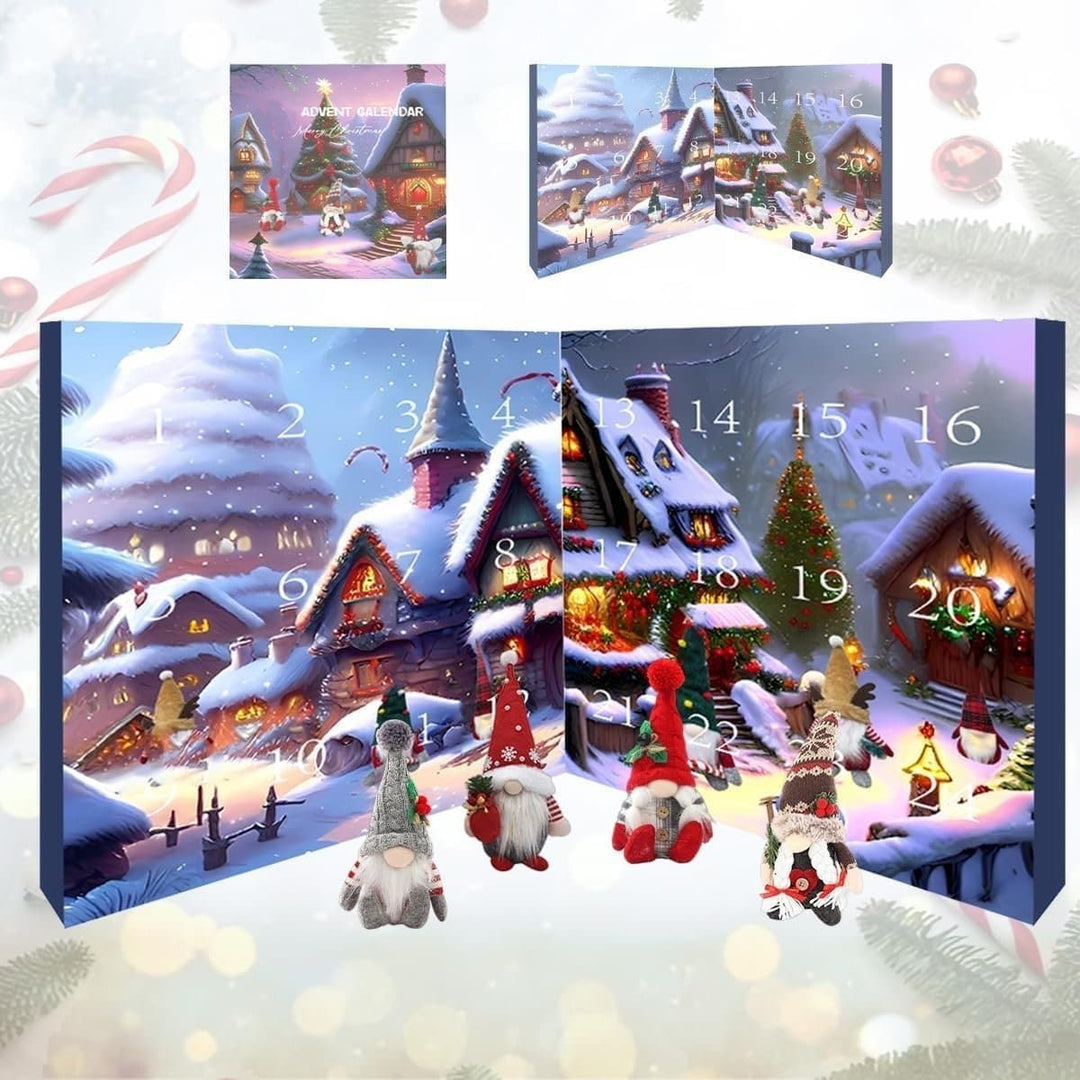 Plush Elf Advent Calendar 2024 for Christmas countdown, festive holiday decor & unique kids gift.