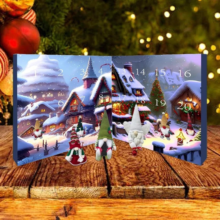 Christmas Elf Plush Toy Advent Calendar 2024. Festive holiday decor & kids gift for countdown.