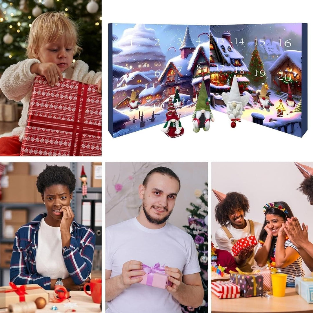 ElfEnChill Plush Elf Advent Calendar 2024. Unique Christmas countdown holiday decor & kids gift.