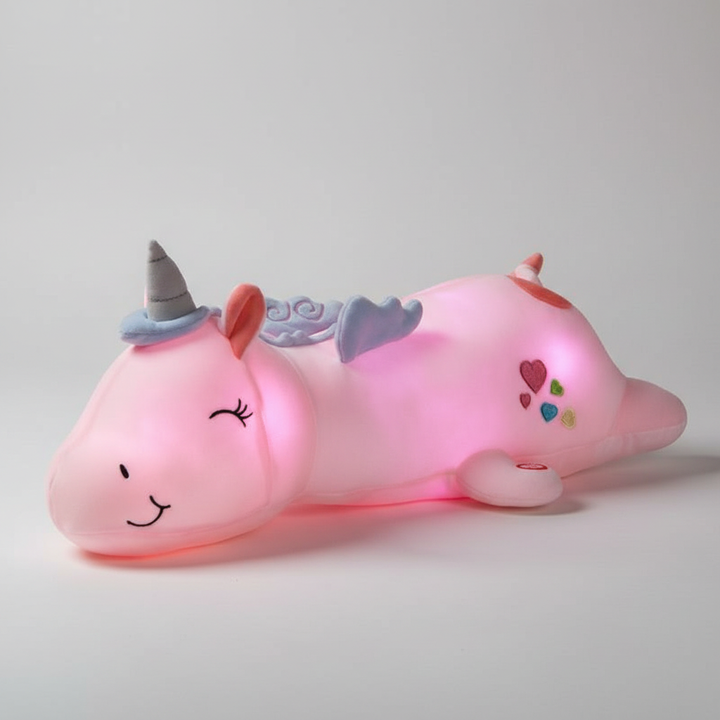 Children's Dreamhorn unicorn luminous cushion, perfect as a night light plush toy