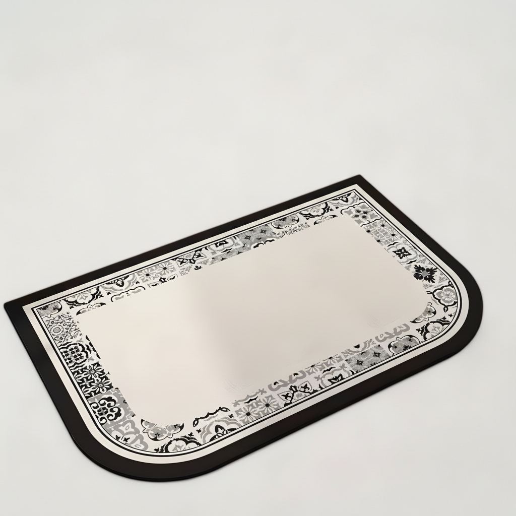 Machine washable anti-slip bath mat, demonstrating its durability and easy-clean convenience for home bathrooms.