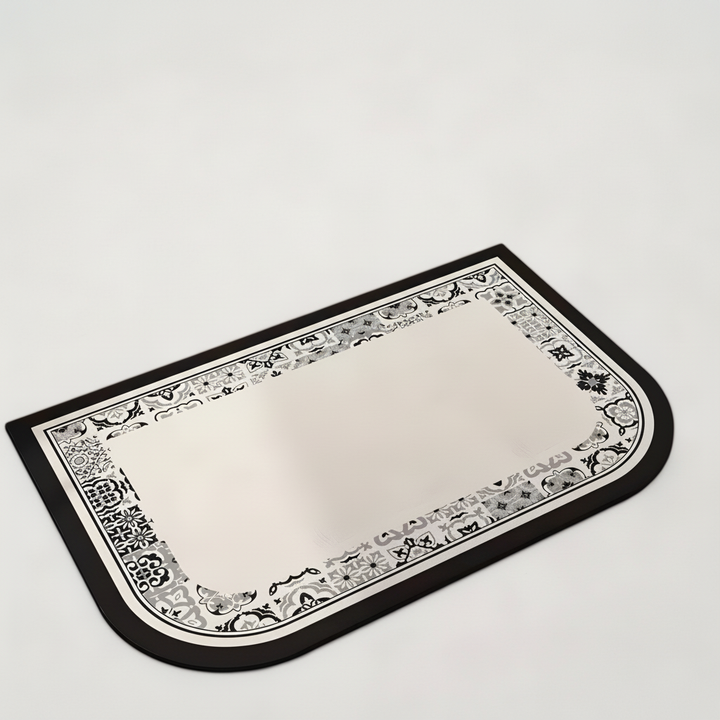 Machine washable anti-slip bath mat, demonstrating its durability and easy-clean convenience for home bathrooms.