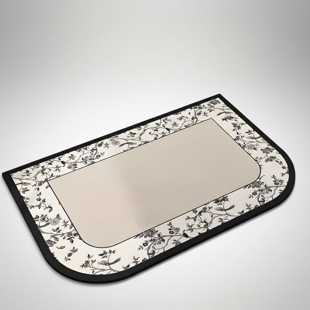 Underneath view of a GripLuxe anti-slip bath mat, highlighting the strong grip technology for enhanced safety.