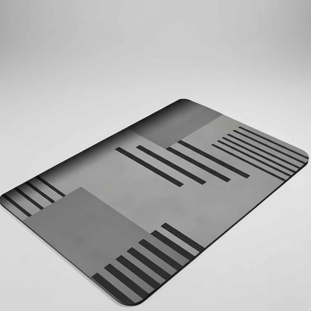 Corner of an anti-slip bath mat on a tile floor, illustrating how it stays firmly in place for bathroom safety.
