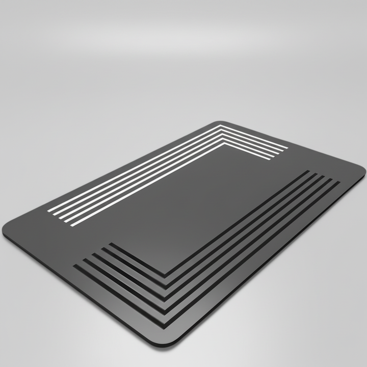 Rolled up quick-dry anti-slip bath mat, perfect for storage, emphasizing its compact and efficient design for comfort.
