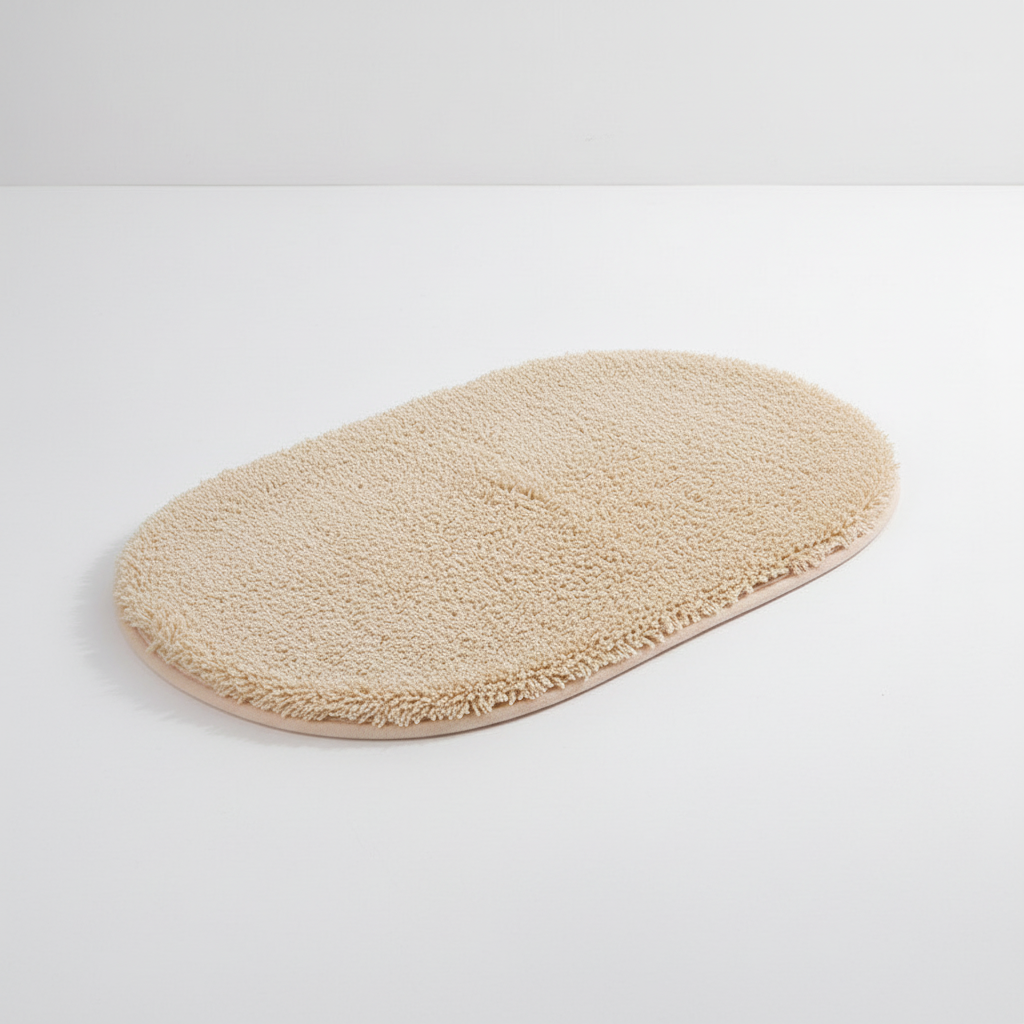Non-slip comfort bath mat in a modern bathroom setting, enhancing safety and style
