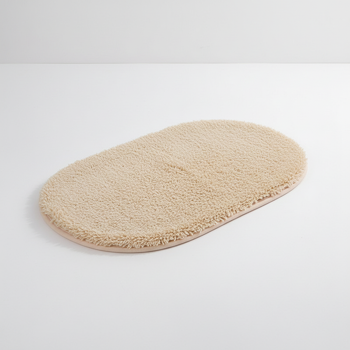 Non-slip comfort bath mat in a modern bathroom setting, enhancing safety and style