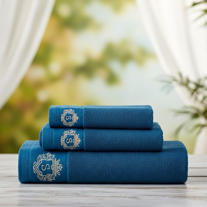 Plush Quick-Dry Absorbent Bath Towel and Hand Towel Set, soft touch, essential bathroom linen