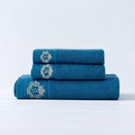 2 Towels 1 Bath Towel Blue