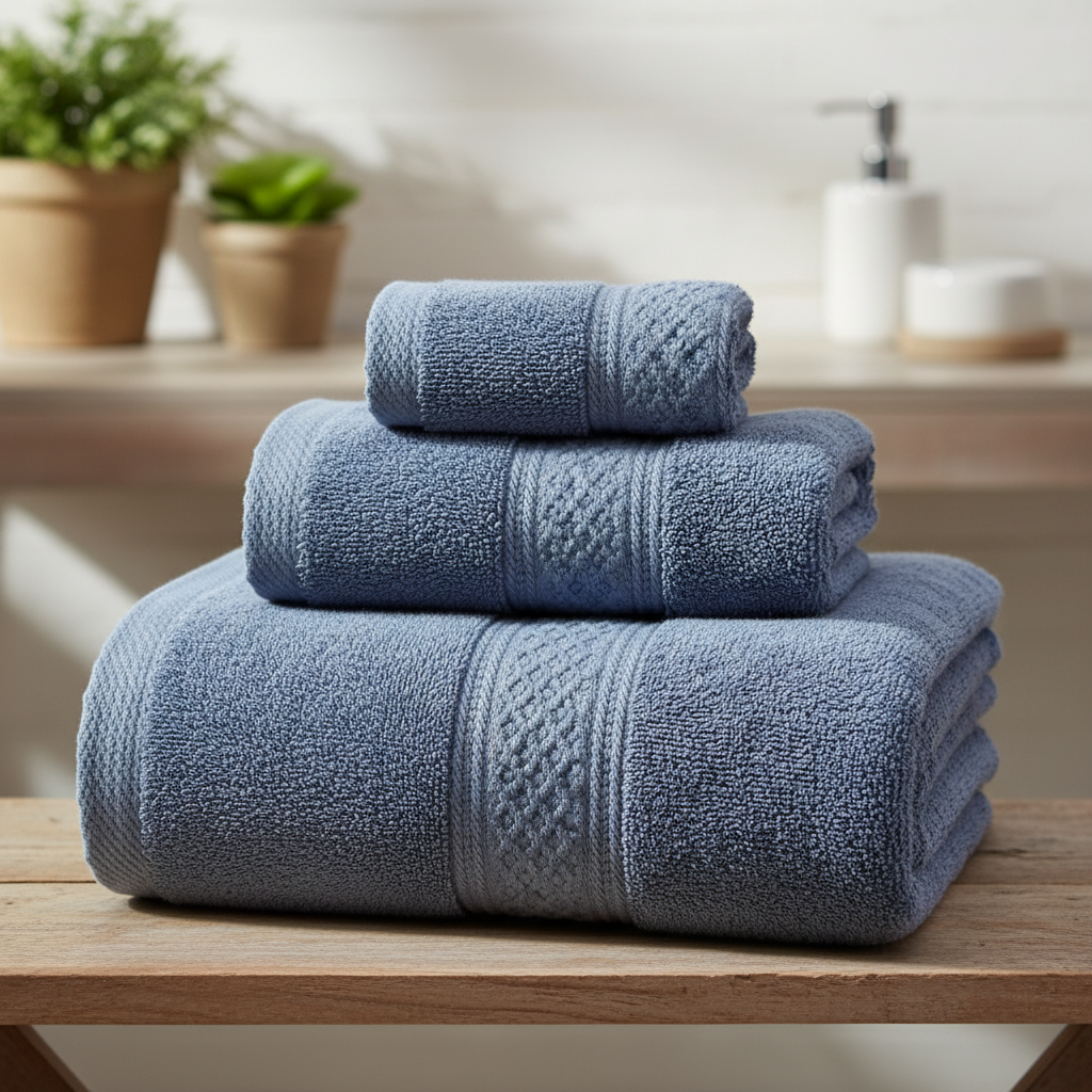 Plush RelaxWrap unisex absorbent cotton bath towel in a spa setting, soft and luxurious