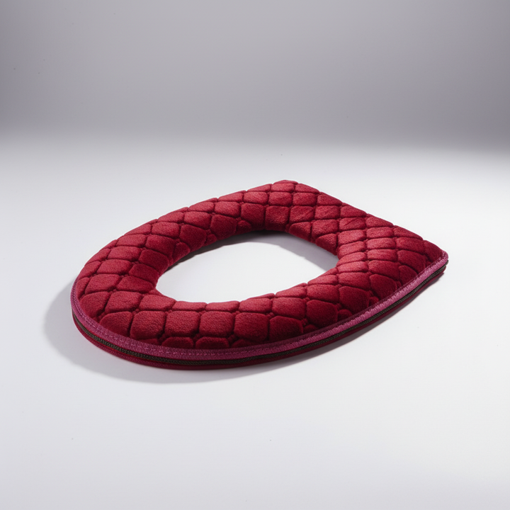 Elastic toilet seat cover, a soft bathroom accessory, perfect for adding comfort and updating decor