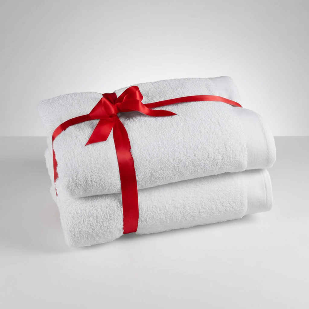 Two-piece terry cotton bath & sauna towel set, exceptionally soft and absorbent for premium use